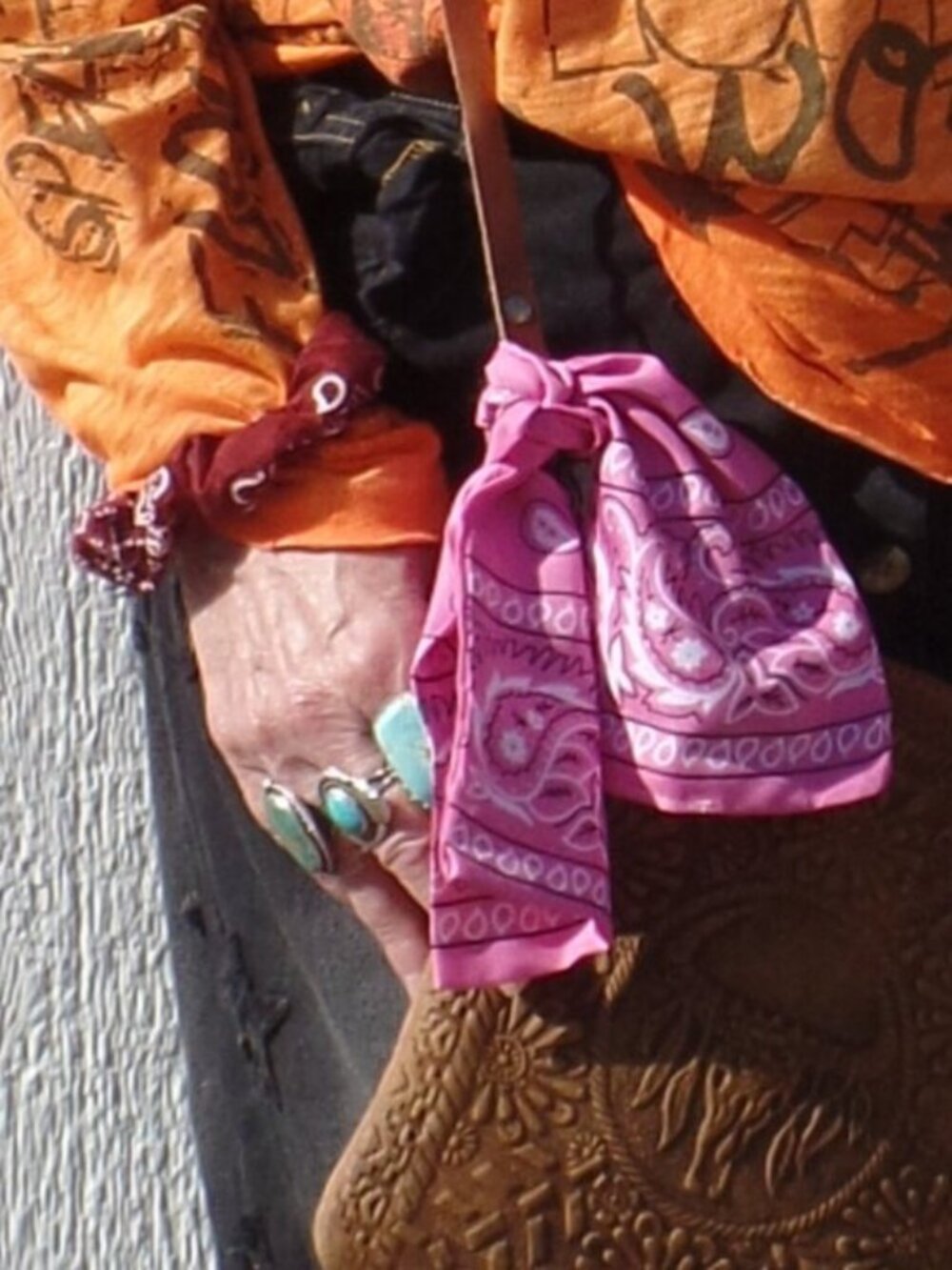 Hand Crafted Bandana HAIR BAG BELT-LOOP SWAG
